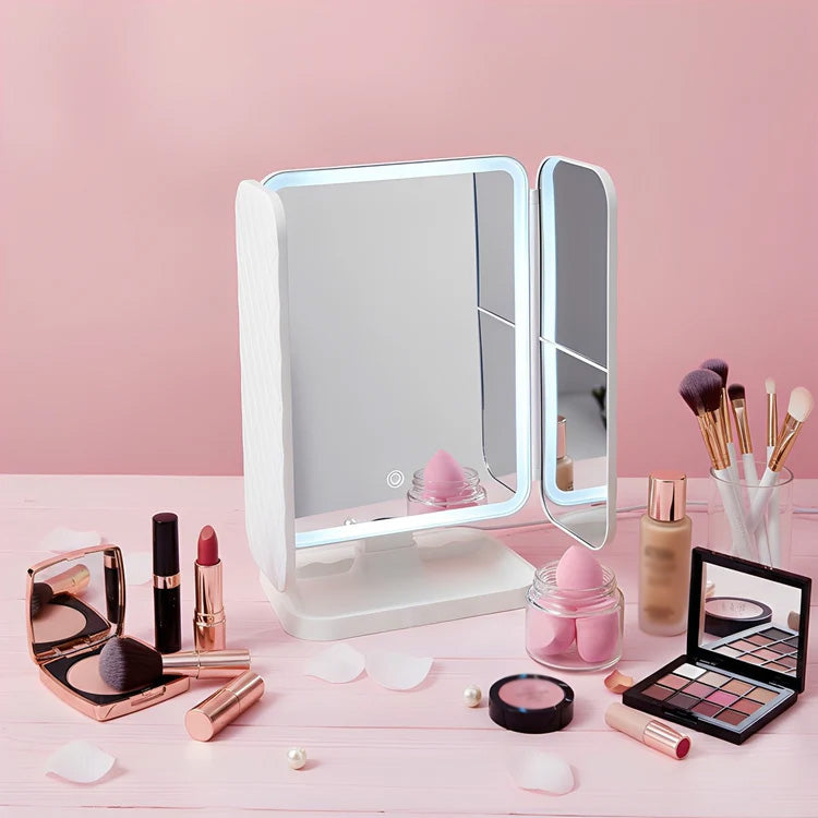 Newyuo™ Trifold LED Makeup Mirror image Newyuo™ Trifold LED Makeup Mirror